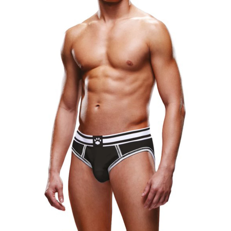 Prowler Open Brief XL Two-Tone Black/White Backless Underwear