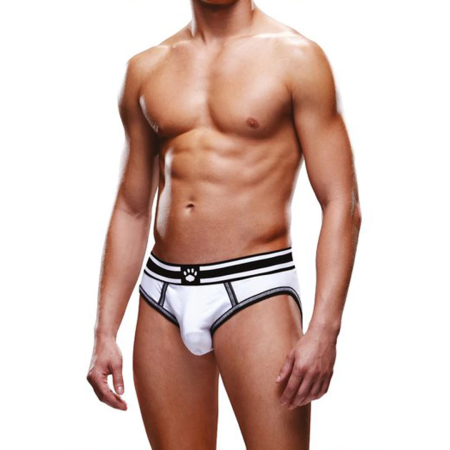 Prowler Open Brief XL White/Black - Two-Tone Backless Underwear