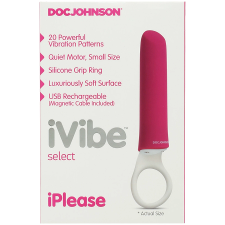 Doc Johnson iPlease Mini Vibrator - Discreet Lipstick Design, 20 Modes