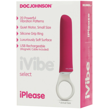 Doc Johnson iPlease Mini Vibrator - Discreet Lipstick Design, 20 Modes