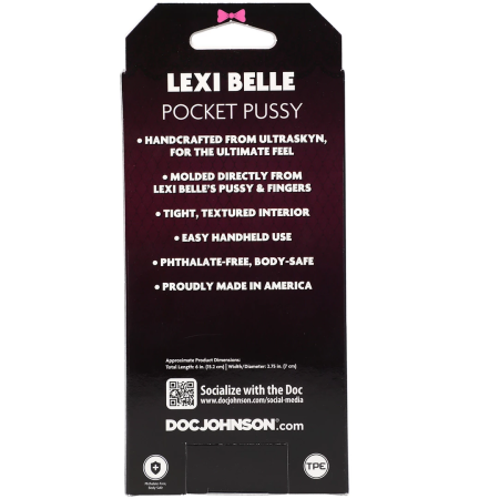Doc Johnson ULTRASKYN Pocket Model Lexi Belle Anatomical Soft Touch