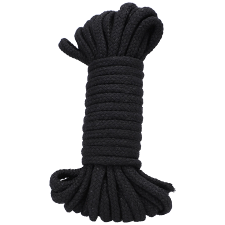 Doc Johnson Cotton Rope 32ft Black - Soft Flexible Bondage Cord