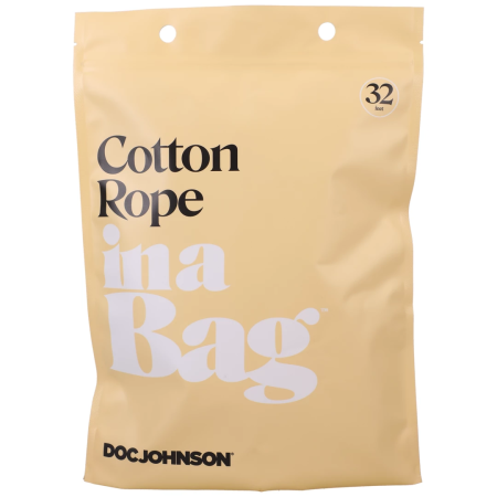 Doc Johnson Cotton Rope 32ft Black - Soft Flexible Bondage Cord