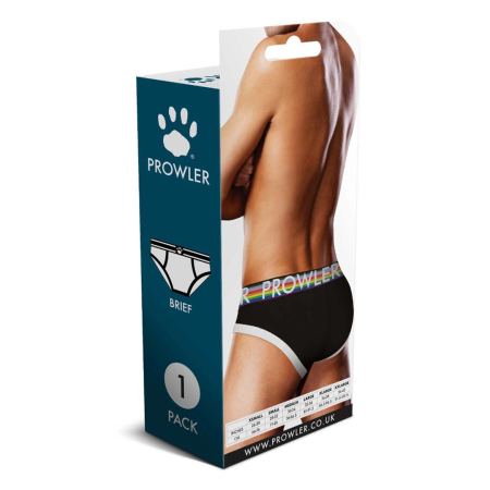 Prowler Oversized Paw Brief XL Black - Signature Waistband, Pride Edition