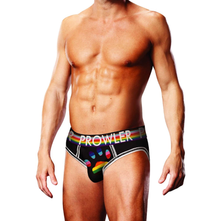 Prowler Oversized Paw Open Brief XL Black Progress Pride Colors