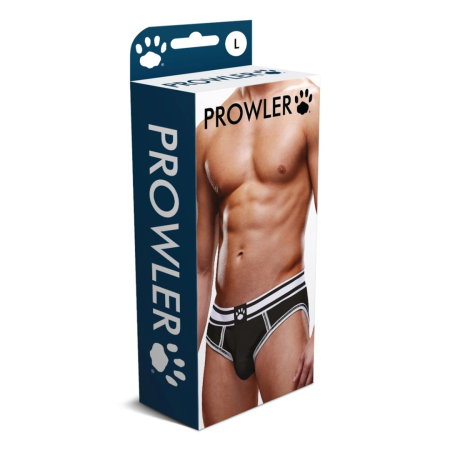 Prowler Open Brief XS Black/White - Backless Technical Underwear