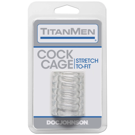 Doc Johnson TitanMen Intimate Retention Cage Black TPE Flexible