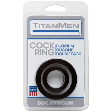 TitanMen Silicone Ring Set 2-Pack - Flexible Anatomical Design