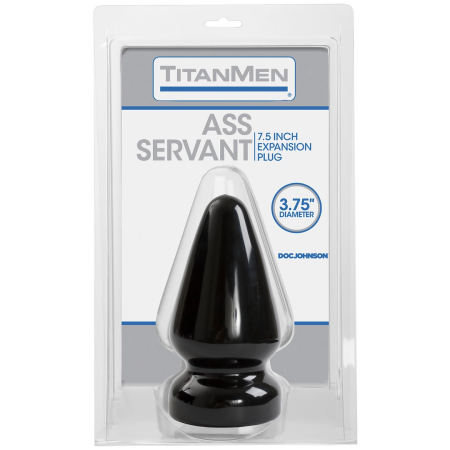 Doc Johnson TitanMen Anal Plug 4 cm x 9.5 cm Black Dual Density