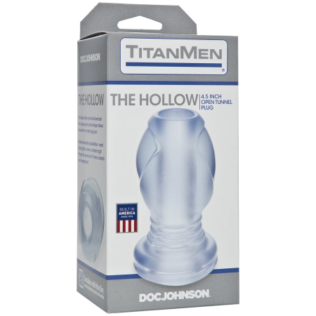 Doc Johnson The Hollow Intimate Tunnel Plug Black 1” Silicone