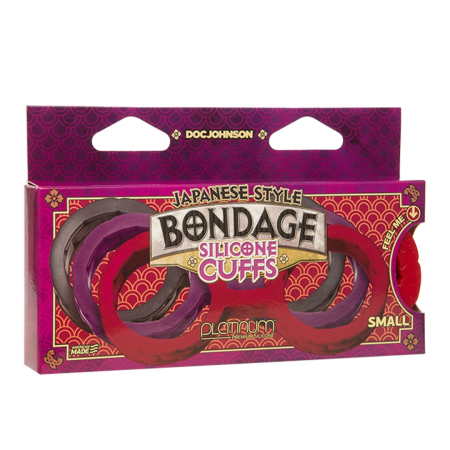 Doc Johnson Silicone Restraint Cuffs Flexible One-Piece Design Black