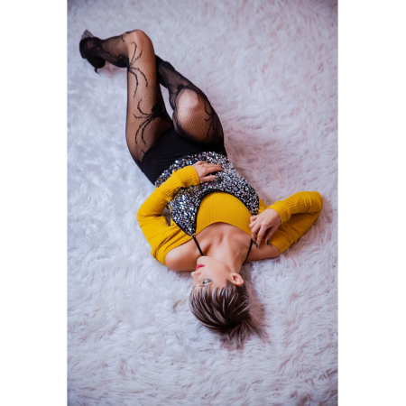 Kix'ies B Full-Waisted Black Spider Pattern Fishnet Tights