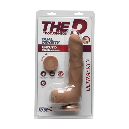 Doc Johnson The D Uncut Model ULTRASKYN 22 cm Dual Density Suction Cup