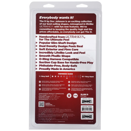 Doc Johnson Slim D ULTRASKYN Dual Density Model with Base 15cm Beige
