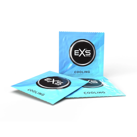 EXS Cooling 54mm Latex Condoms 144-Pack Silicone Lubricated Mint Effect