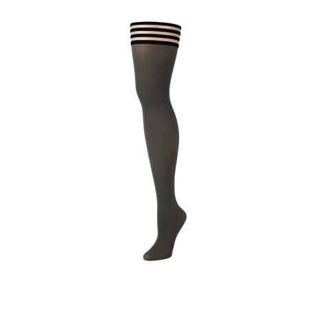 Kix'ies Sierra Thigh-High Stockings Argyle Grey Style Size A
