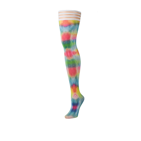 Kix'ies Gilly Thigh-Highs B Rainbow - Colorful No-Slip Stockings