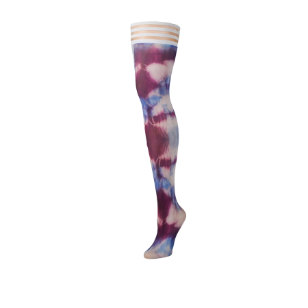Kix'ies Madisen Thigh Highs A Blue Tie-Dye Petite Size Stay-Up