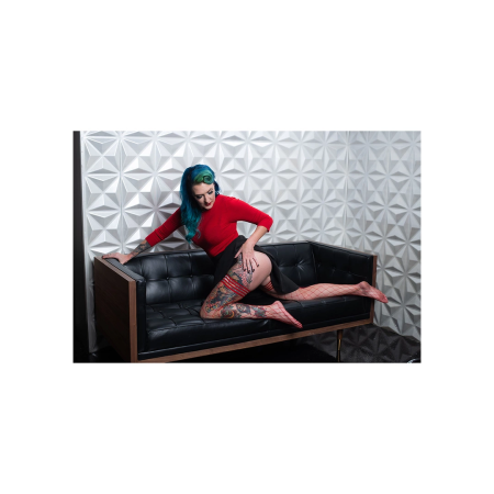 Kix'ies Claudia Thigh-High Stockings Large Net Red Size C