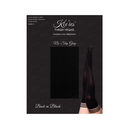 Kix'ies Danielle Opaque Thigh-High Tights Black Size A