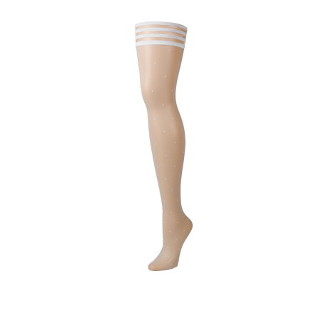 Kix'ies Brooke Leanne Thigh-High Stockings White Size A No-Slip