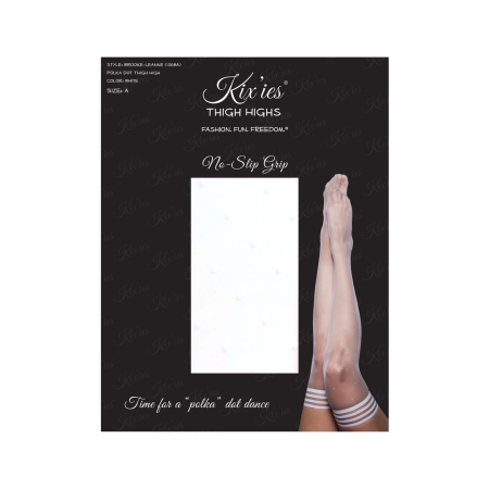 Kix'ies Brooke Leanne Thigh-High Stockings White Size A No-Slip