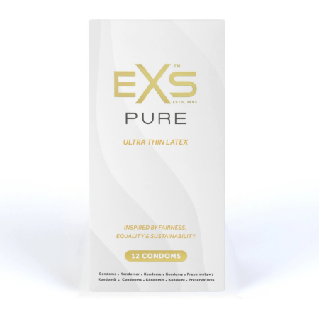 EXS Pure Ultra-Thin Latex Protection 12 Pack, 53 mm, Eco-Friendly