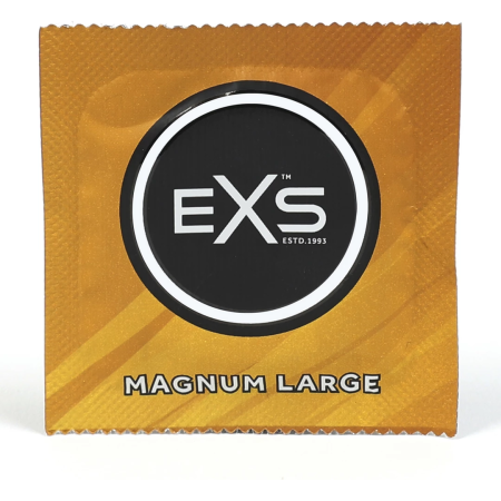 EXS Magnum Large Size 60mm Latex Condoms 12-Pack Flared Comfort Fit