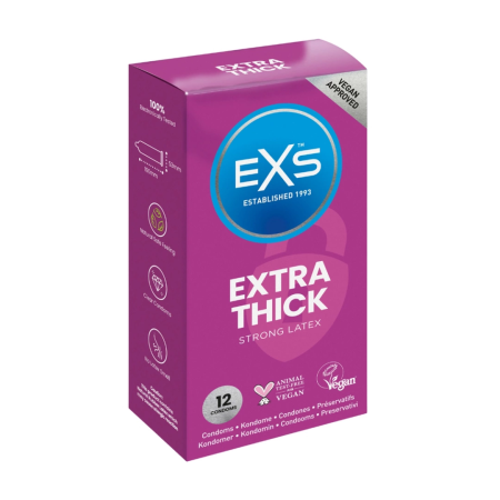 EXS Extra Thick 12-Pack - Enhanced Durability Latex Protection