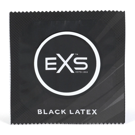 EXS Black Latex 12-Pack - Black Silky Latex Barrier Protection
