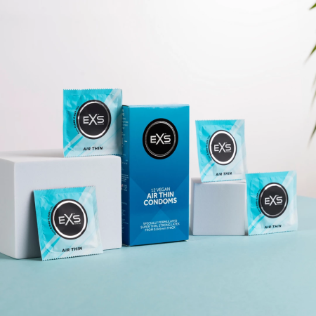 EXS Air Thin 12-Pack Ultra Thin Latex Protection, 56mm, Odorless