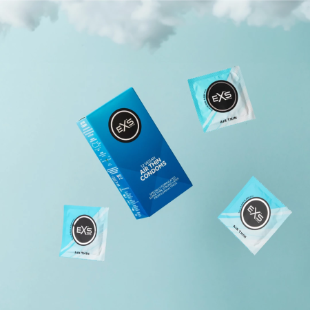 EXS Air Thin 12-Pack Ultra Thin Latex Protection, 56mm, Odorless