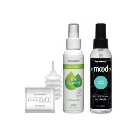 Doc Johnson Vac-U-Lock Silicone System Set with Adjustable Harness