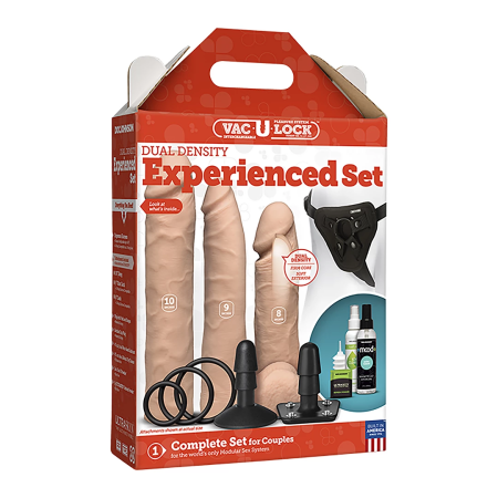 Doc Johnson Vac-U-Lock Dual Density ULTRASKYN Advanced Toy Set 8-10”