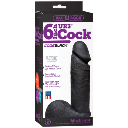 Doc Johnson Code Black ULTRASKYN 15 cm Intimate Attachment, Black