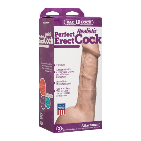 Doc Johnson Perfect Erect 7" Anatomical Model, Phthalate-Free, Beige