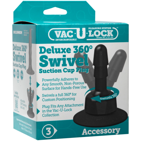 Doc Johnson Vac-U-Lock Deluxe 360 Swivel Base Set with Suction Cup, 2 pcs