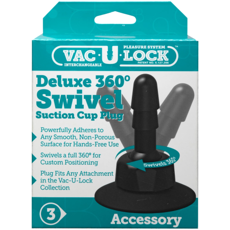 Doc Johnson Vac-U-Lock Deluxe 360 Swivel Base Set with Suction Cup, 2 pcs