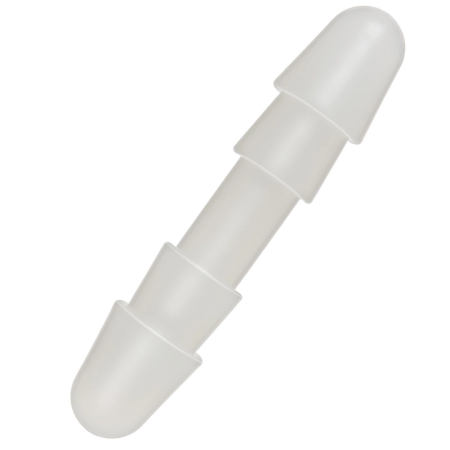Doc Johnson Double Up Frosted Dual-Sided Attachment Plug, Transparent