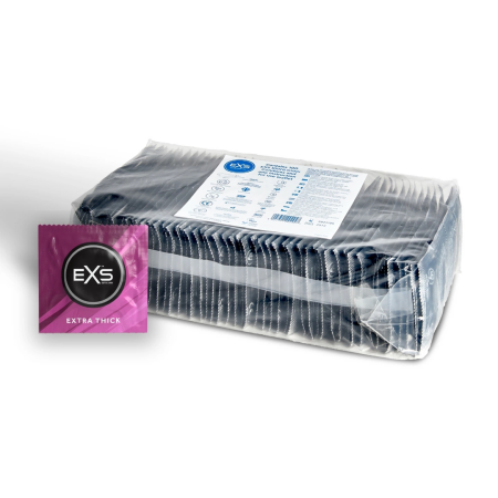 EXS Extra Thick 100-Pack - Durable Latex Barrier System, Lubricated