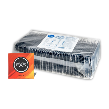 EXS Crazy Cola Flavoured Condoms 100 pcs - Sweet Aroma & Taste, Large Pack