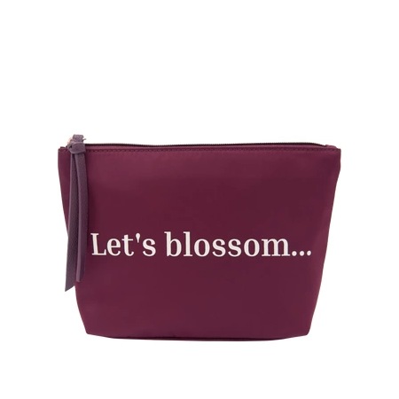 Let's Blossom Cosmetic Pouch Purple - Stylish Travel Organizer Bag