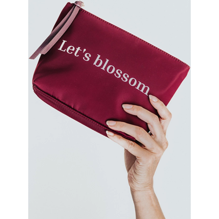 Let's Blossom Cosmetic Pouch Purple - Stylish Travel Organizer Bag