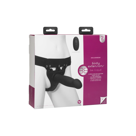Doc Johnson Body Extensions Risqu Silicone Harness Rechargeable Set