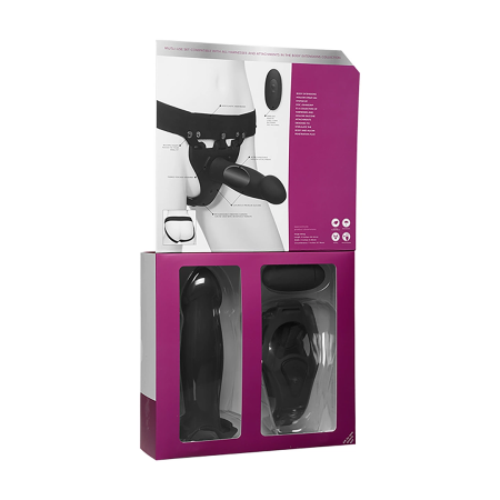 Doc Johnson Body Extensions Risqu Silicone Harness Rechargeable Set