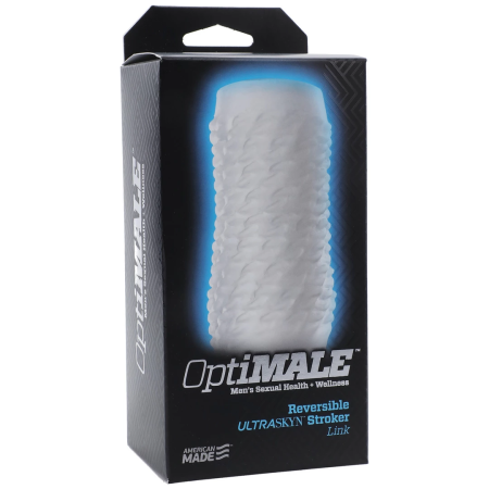 Doc Johnson OptiMALE Reversible ULTRASKYN Link Intimate Sleeve 5” Black