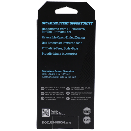 Doc Johnson Studs Reversible ULTRASKYN Dual-Texture Intimate Device 5”