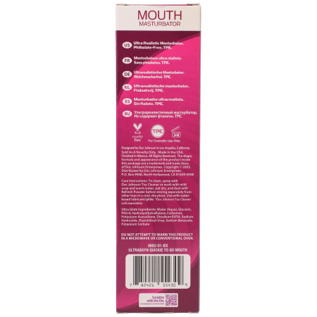 Doc Johnson ULTRASKYN Oral Shape Intimate Sleeve Compact Transparent