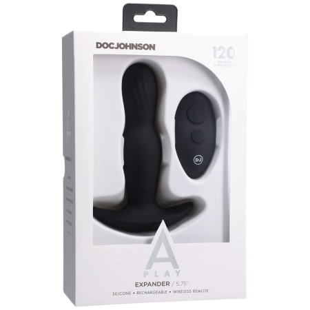 Doc Johnson A-Play Expander Silicone Plug Remote-Controlled Black