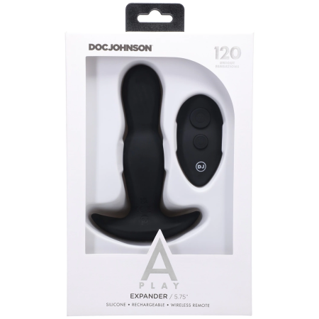 Doc Johnson A-Play Expander Silicone Plug Remote-Controlled Black